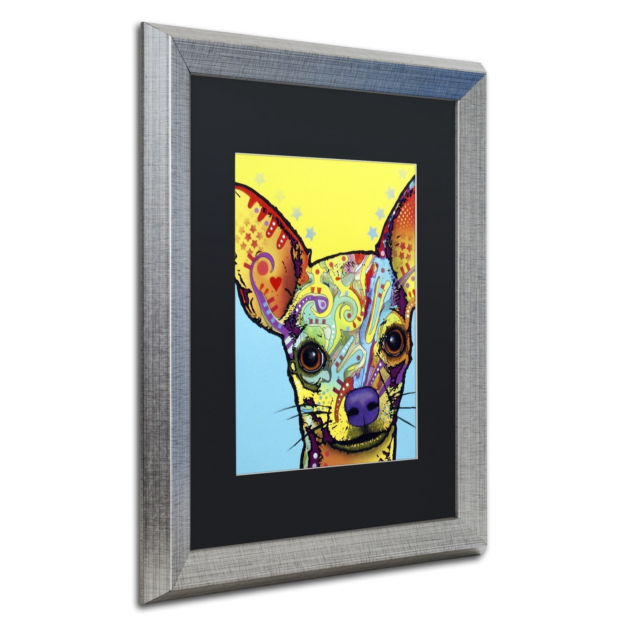 Dean Russo 'Chihuahua' Black Matted Framed Art