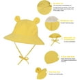 thumbnail image 2 of Zando Baby Girl Sun Hat Sun Protection Baby Boy Sun Hat Cute Sun Hat for Baby Summer Beach Toddler Sun Hat Yellow M, 2 of 7