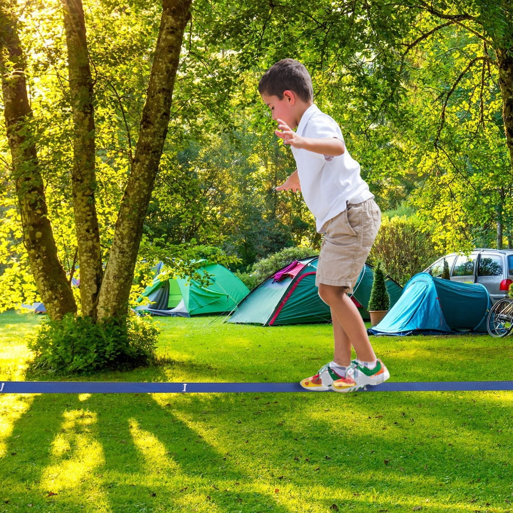 Lowestbest Slackline for Kids, Hanging Obstacles Slackline Kit, Outdoor Tree Hanging Obstacles, Easy Setup for Family, Kids and Adults, Blue Lowestbest Slackline for Kids, Hanging Obstacles Slackline Kit, Outdoor Tree Hanging Obstacles, Easy Setup for Family, Kids and Adults, Blue