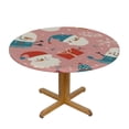 thumbnail image 3 of nygtbtfer Round Tablecloth Christmas Round Fitted Tablecloth with ,Oil Proof Table Cloth Table Cover for and Fits Small 38-42, 3 of 8