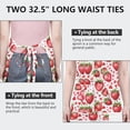 thumbnail image 6 of Red Strawberry Plants Fruit Heart Apron-Garden Aprons for Women with Pockets-Cotton Linen Waterproof Kitchen Cooking Gardening Aprons Adjustable for Kitchen,Cooking,BBQ and Salon 33x27 Inch, 6 of 7