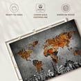 thumbnail image 6 of Elephant Stock Colorful World Map Masterpiece I Wall Art - Horizontal Canvas Wall Art - Living Room Wall Decor - Map Canvas - Brown And Gray Decor - 12" x 8", 6 of 8