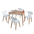 thumbnail image 1 of KidKraft 26196 Mid Century Kid Toddler Table and 4 Chair Set, Natural/White, 1 of 7
