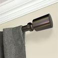 thumbnail image 4 of (2 pack) Better Homes & Gardens Flare 1" Dia. 42"-120" Single Curtain Rod, Oil Rubbed Bronze, 4 of 9