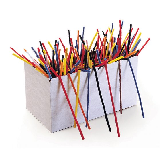 Regular Stems, 12" X 4 Mm, Metal Wire, Polyester, Assorted, 1,000/box | Bundle of 5 Boxes