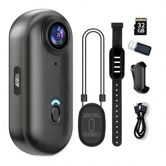 MUOXUEQN Cámara en Primera Persona 1080P, Cámara Corporal Portátil para Ciclismo, Buceo, Fitness, Correr, Grabación de Mascotas y Vlogging