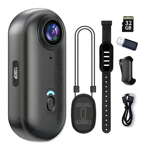 MUOXUEQN Cámara en Primera Persona 1080P, Cámara Corporal Portátil para Ciclismo, Buceo, Fitness, Correr, Grabación de Mascotas y Vlogging