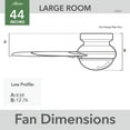 thumbnail image 4 of 59351-Casablanca Fans-Isotope - 5 Blade 44 Inch Ceiling Fan with Wall Control in Modern Nautical Style and includes 5 Motor Speed settings-Brushed, 4 of 12