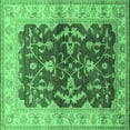 thumbnail image 1 of Ahgly Company Indoor Square Oriental Emerald Green Industrial Area Rugs, 3' Square, 1 of 4