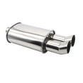 thumbnail image 1 of Qiaoxi Exhaust Tips Muffler Dual Outlet Stainless Steel Exhaust Muffler Pipes Straight-Through Performance Exhaust Tip Exhaust Pipe Automobile Accessories, 1 of 7