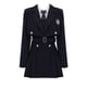 thumbnail image 1 of Conjunto de 2 piezas de estilo universitario para mujer, chaqueta, vestido, falda con cinturón, ropa de calle, abrigo informal Harajuku BF, primavera y otoño, novedad de 2024, 1 of 5