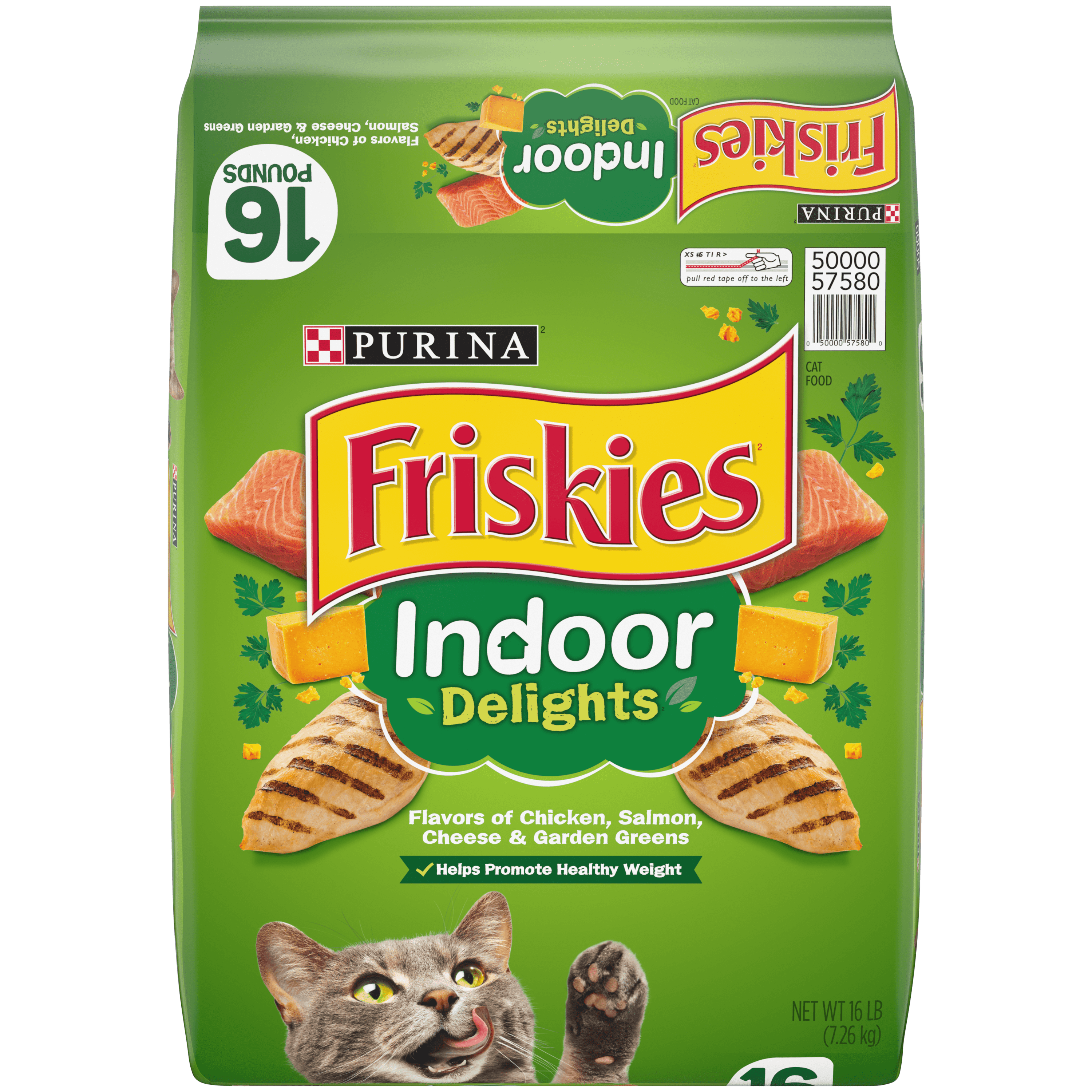 Friskies Indoor Dry Cat Food, Indoor Delights, 16 lb. Bag