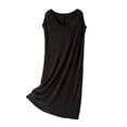 thumbnail image 2 of Women's Nightgown Sleeveless Sleepshirt Long Loungewear Casual Lounge Dress House Dresses Black Free Size, 2 of 4