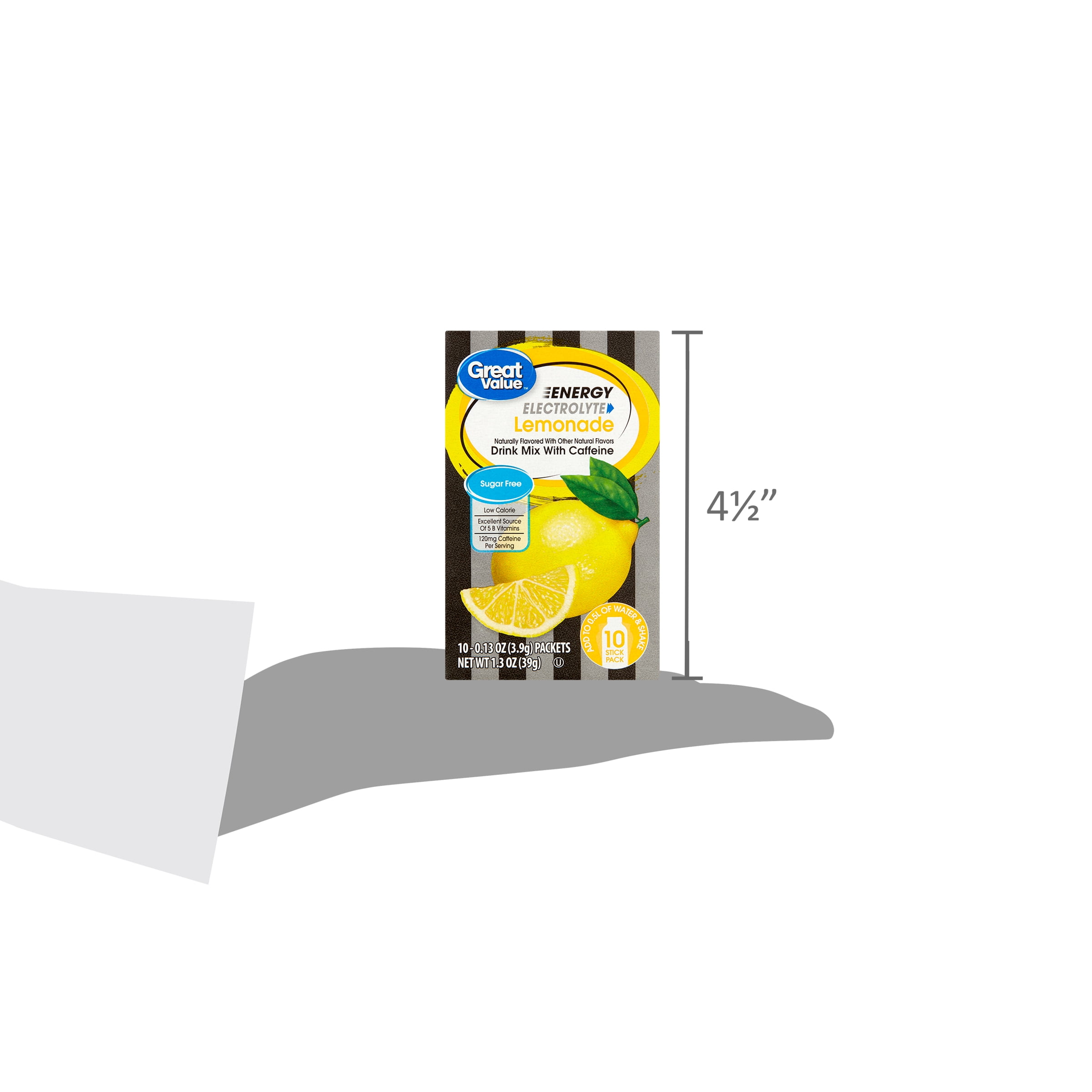 Buy Great Value Lemonade Drink Mix, 0.13 oz, 10 Count Online at