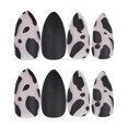 thumbnail image 4 of UBIUO Uñas postizas de leopardo con punta de aguja, 24 piezas de uñas postizas de moda para fiestas, cobertura total, uñas postizas mate con pegamento para mujeres y niñas., 4 of 5