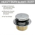 thumbnail image 4 of Drain Tub Drain Kit with Two-Hole Faceplate,Bathtub Drain Set Coarse Brass Chrome, 4 of 5