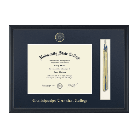 Framerly - Chattahoochee Technical Tassel Diploma Frame In Black Moulding