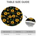 thumbnail image 6 of Floral Sunflower Design Tablecloth with Elastic Fit, Durable Polyester for 44-52 Inch Round Tables, Indoor Outdoor Ready, 6 of 7