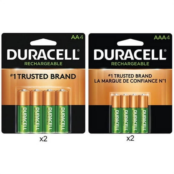 8 AA (2500 mAh)   8 AAA (900 mAh) Duracell Rechargeable Battery Combo