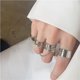 thumbnail image 5 of Qarigey Anillo Vintage, anillo de eslabones de cadena, anillo de cadena Retro colgante Punk Cool Hip Pop anillos anillo de apertura cuatro anillos de Ropa, zapatos y accesorios Miscelánea Qarigey AP005767-00, 5 of 6