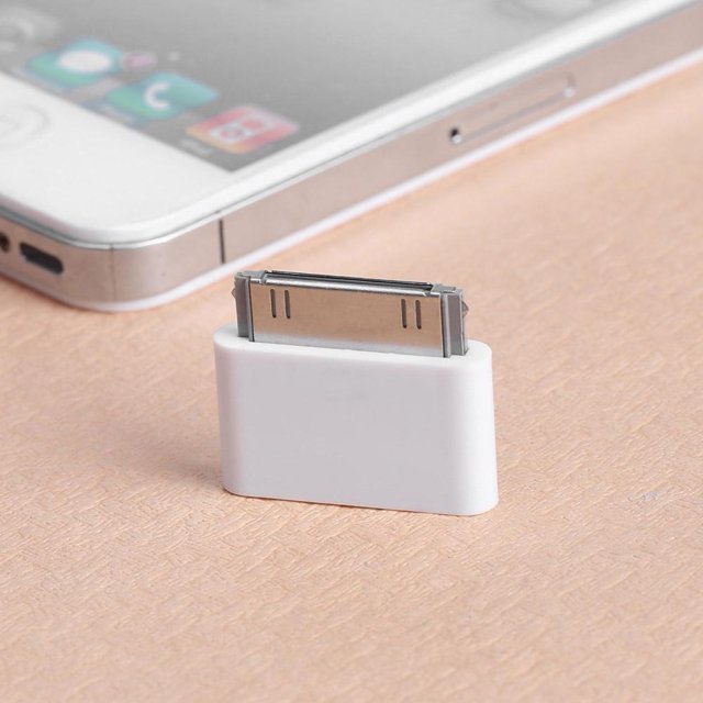 Hembra Micro USB a macho para Apple 30 Pin iPhone4 4S 3G 3GS Adaptador de cargador