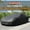 BLACK, variant on All Weather Car Cover Fits 2010 2011 2012 2013 2014 2015 2016 2017 2018 2019 Mazda MX-5 Miata , waterproof, uv-proof, easy access zipper, wind-proof, detachable straps Grey