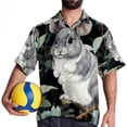 thumbnail image 4 of Tmall Men's Casual Printed Button Down Short Sleeve Poplin Hawaiian Beach Shirt with Spread Collar Tops, 4 of 6