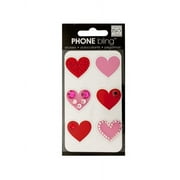 Little Hearts Phone Bling Removable Stickers, 24 Count