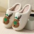 thumbnail image 2 of Christmas Slippers For Women Men, Fuzzy Fluffy Slippers Warm Cozy House Slippers Slip-on Indoor Outdoor Slippers, 2 of 9