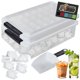 thumbnail image 1 of Juego de bandejas y cubos para cubitos de hielo GORILLA GRIP, apilables, color negro, 1 of 9
