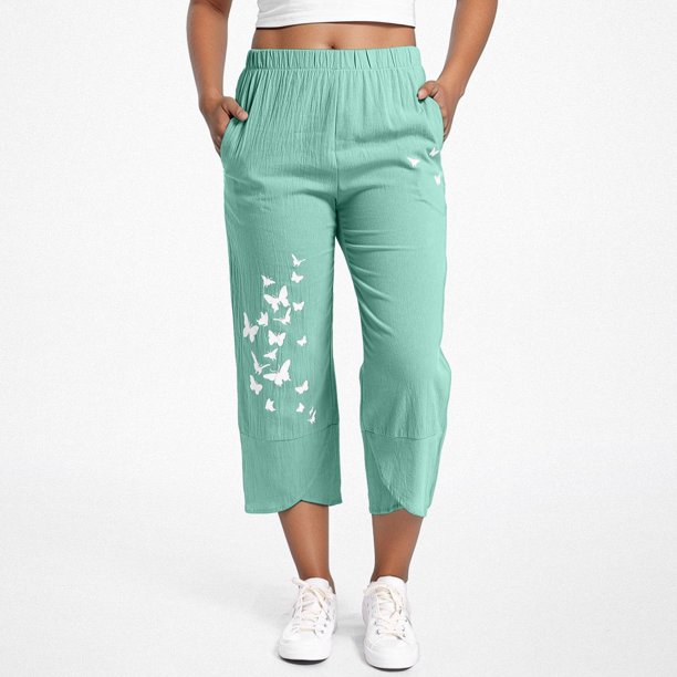 WILLBEST Pantalones Casuales de Mujer con Estampado de Moda, Pantalones Holgados de Pierna Ancha para Una Comodidad Elegante y Un Uso Versátil. XXXL