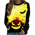 thumbnail image 1 of Moda Mujer O-cuello Camiseta de manga larga Otoño Halloween Impresión Blusa Tops Fridja  ghj987+869, 1 of 5