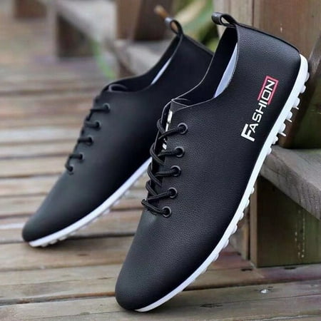

2022 Fashion Leather Breathable Men s Peas Shoes Solid Color Nonslip Men Driving Shoes Spring Autumn New British Casual Sneakers