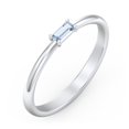 thumbnail image 3 of East-West Stackable Baguette Ring in 10K White Gold, 3 of 3