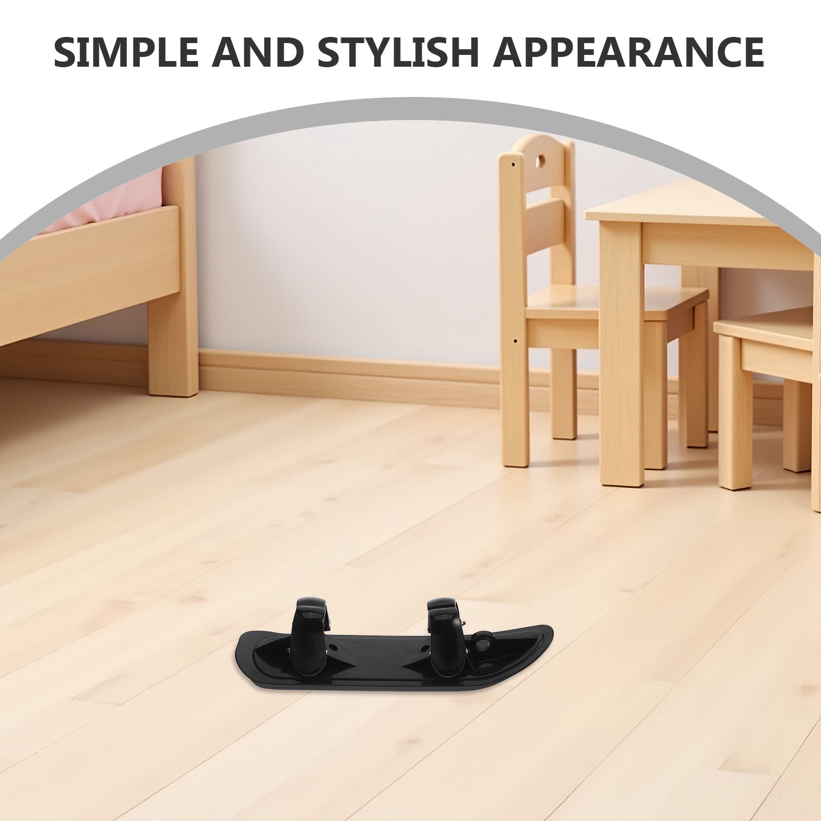BESTYASH Portable Black Ski Glides for Walkers and Strollers, Winter Snow Sledge Board Attachment for Outdoor Use