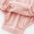 thumbnail image 6 of Lumosvexa Baby Brief Bodysuit Long Sleeve Cute Bowknot Crew Neck Fall Winter Casual Onesie Pink 9M, 6 of 8