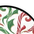 thumbnail image 4 of 36.2 Inch Round Floor Mat Red and Green Candy-cane Carpet Decor Rug for Living Room Bedroom, 4 of 6