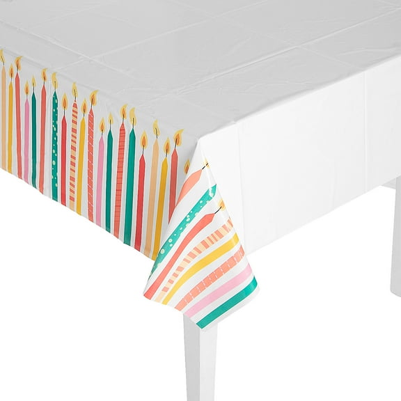 54" x 108" Eat Cake Plastic Tablecloth