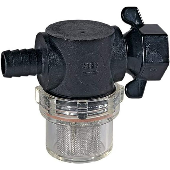 SHURFLO 255-325 1/2" Barb Swivel Nut Strainer