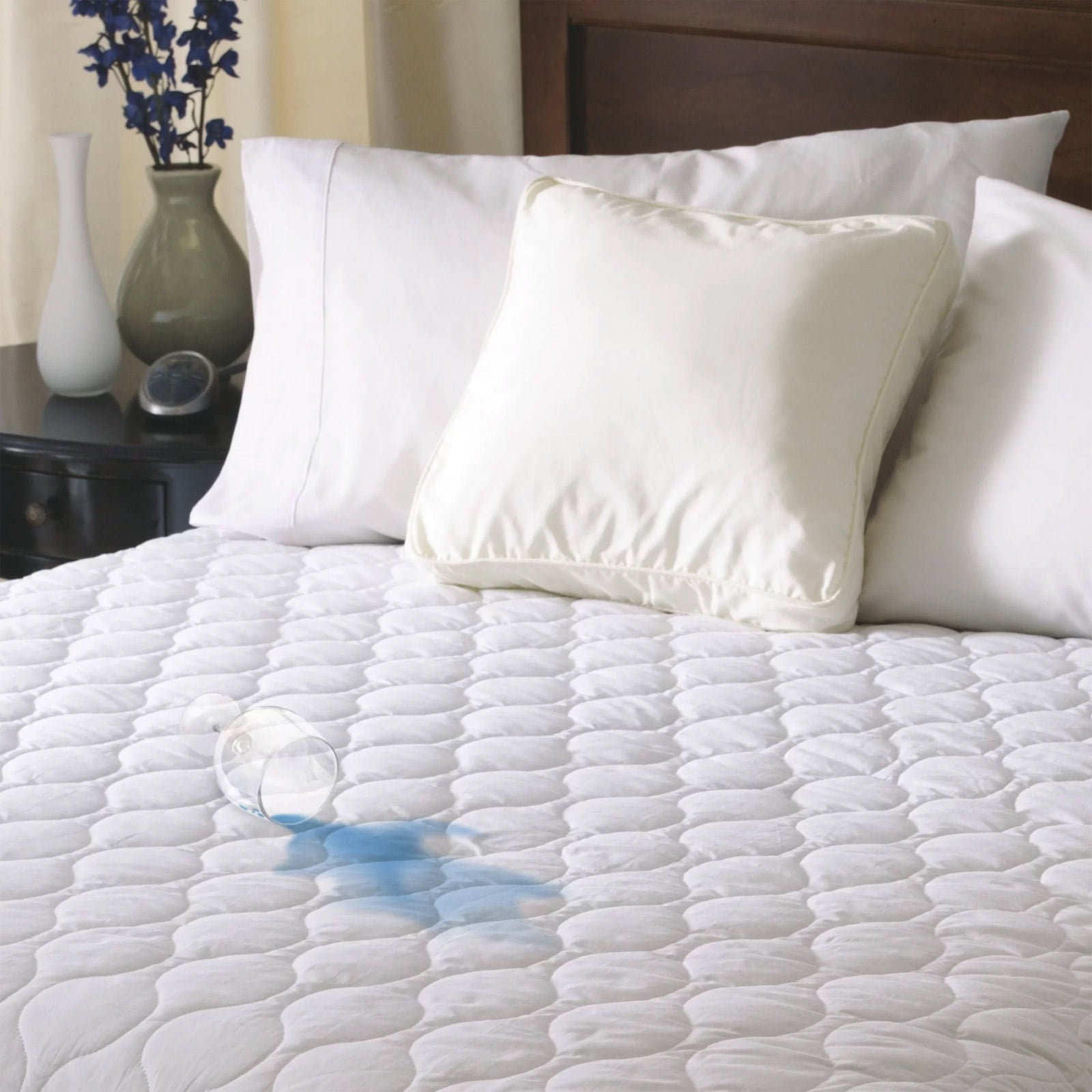 Sunbeam Heated Mattress Pad WaterResistant With 20 Heat Settings White