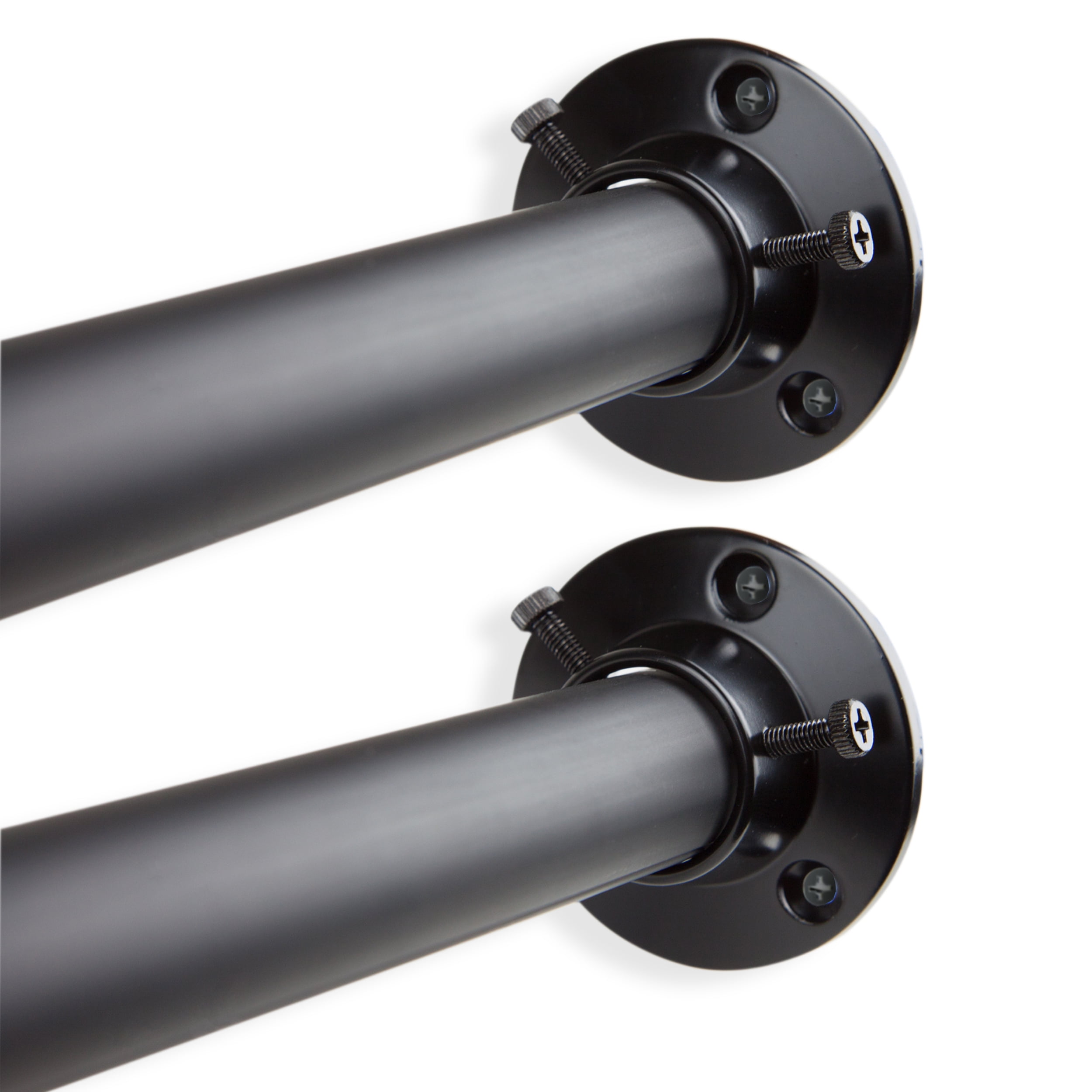 1" Adjustable 48-84 inch Room Divider Rod and Socket Set - Black