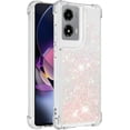 thumbnail image 3 of Case for Motorola Moto G Stylus 5G 2024 Case Glitter Cute Luxury Love Liquid Quicksand Clear Soft TPU Girls Women Stylish Bumper Shockproof Protective Cover for Moto G Stylus 5G 2024 Pink YB, 3 of 13