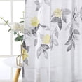 thumbnail image 5 of Kitchen Curtains for Windows Linen Textured Window Curtains for Bedroom Rod Pocket Window Treatments for Living Room, 26" X45", Yellow, 1 pc, 5 of 7