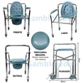 thumbnail image 5 of Silla de Baño Comodo Plegable con Ruedas Gambimedic Discapacitado, 5 of 5
