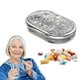 thumbnail image 1 of Airtight Vitamin Organizer Dispenser | Large Capacity Supplement Pill Case | Portable Plastic Storage Box with 4 Dividers | Sealed Moisture-Proof Container | Travel Home Use | Gray Clear | 11x7x2.9cm, 1 of 6