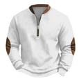 thumbnail image 3 of Abcomgle Boys 1/4 Zip Pullover Fashion Textured Kids Pullover Sweatshirts Stand Collar Long Sleeve Boys Sweater Lightweight Boys Fall Shirts,5-6Years,Light Gray, 3 of 4