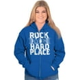 thumbnail image 3 of Caught Between Rock Me Hard Place Unisex Plus Size Zip Hoodie Brisco Brands 3X, 3 of 6