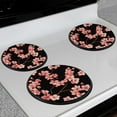thumbnail image 7 of Gas Stove Burner Cover,Electric Stove Top Protector,Easy to Clean,Pink Cherry Blossoms against a Black Background, 7 of 7