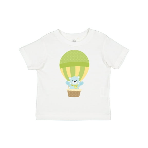 Inktastic Blue Bear, Cute Bear, Baby Bear, Hot Air Balloon Boys or Girls Toddler T-Shirt