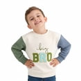 thumbnail image 2 of Krdevn Kids Big Bro Letter Embroidery Color Block Sweatshirt Casual Long Sleeve Pullover,18-24 Months, 2 of 4